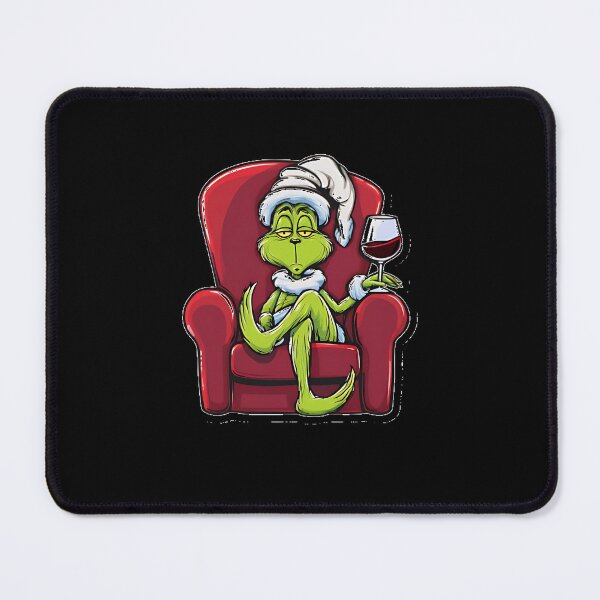 Item preview, Grinch Drinking Wine – Cute Cozy Holiday Cartoon designed and sold by thompsomechan.