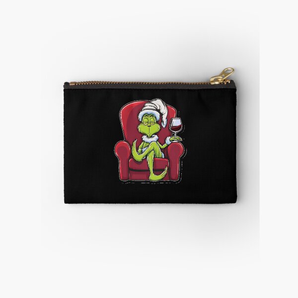 Item preview, Grinch Drinking Wine – Cute Cozy Holiday Cartoon designed and sold by thompsomechan.
