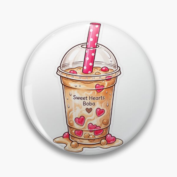 Item preview, Sweet Hearts Boba / Love at First Sip designed and sold by artistifoo.