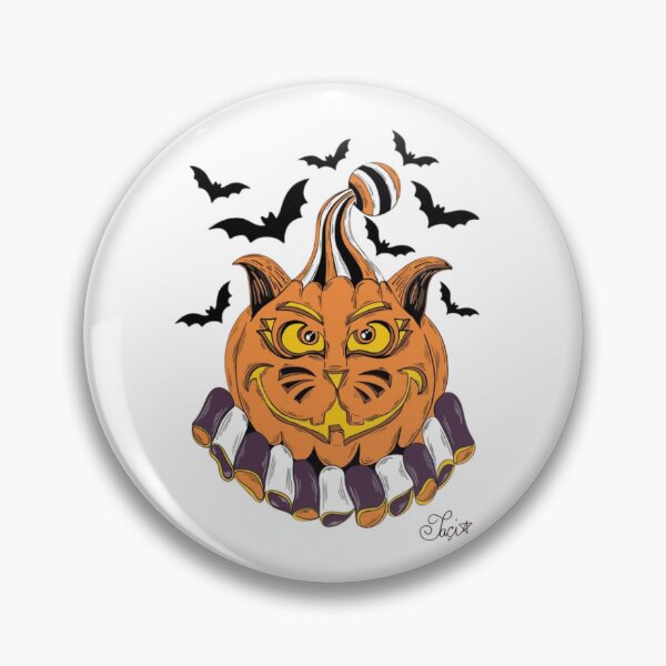 Item preview, Spooky Pumpkin Jester Cat, Halloween designed and sold by Taçiana  Estrela.