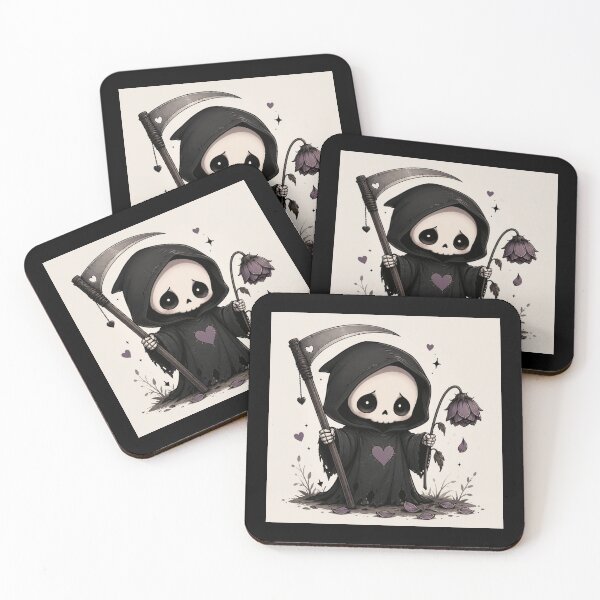 Item preview, Cute Grim Reaper Holding Withered Rose designed and sold by Porculation452.
