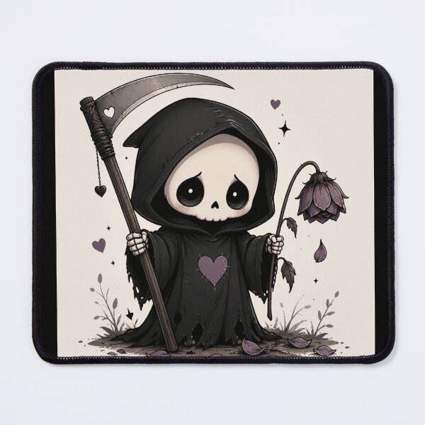 Item preview, Cute Grim Reaper Holding Withered Rose designed and sold by Porculation452.