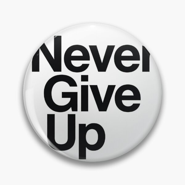 Item preview, Never Give Up | Minimal Motivation Quote T-Shirt designed and sold by Softlife by Harvir.