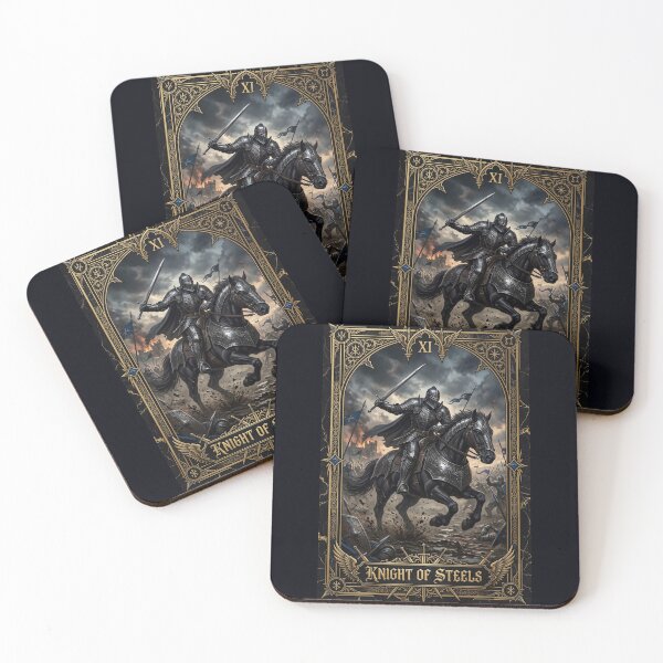 Item preview, Knight of Steels- tarot card designed and sold by Studio77-Gothic.
