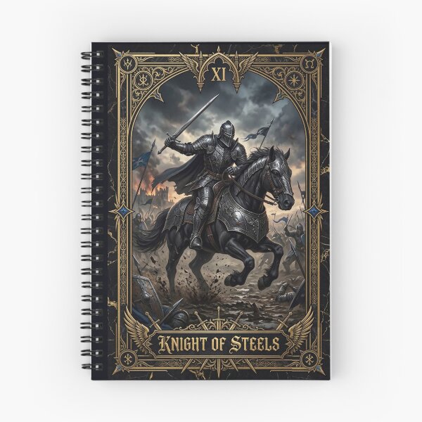 Item preview, Knight of Steels- tarot card designed and sold by Studio77-Gothic.