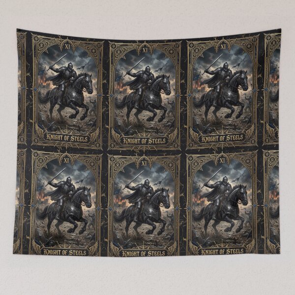 Item preview, Knight of Steels- tarot card designed and sold by Studio77-Gothic.