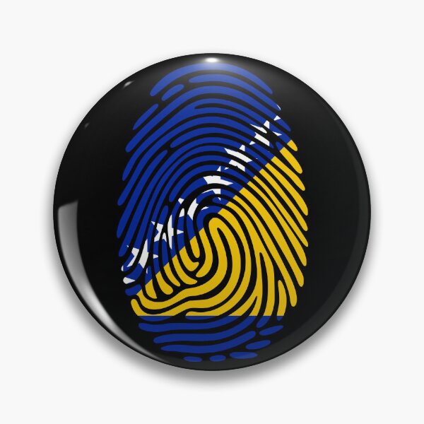 Item preview, Bosnia and Herzegovina Flag Fingerprint Identity  designed and sold by NTGUILTY.
