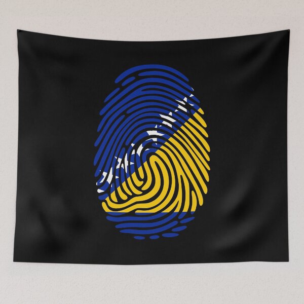 Item preview, Bosnia and Herzegovina Flag Fingerprint Identity  designed and sold by NTGUILTY.