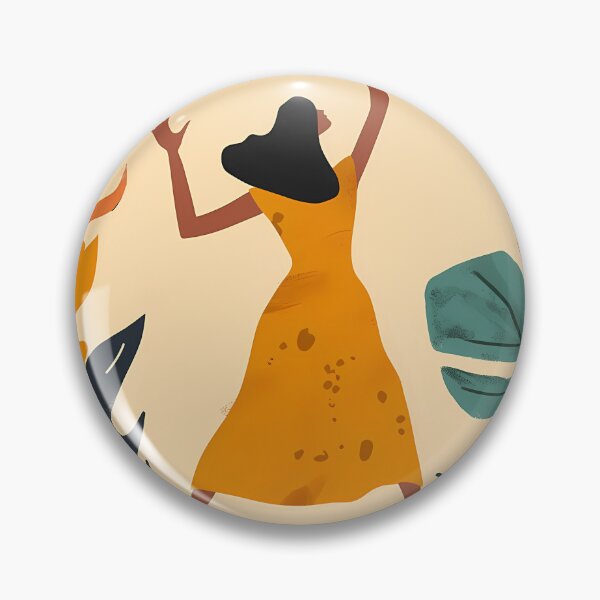 Item preview, Abstract boho art: Dancing woman in a tropical forest of leaves designed and sold by Artdavesalzburg.