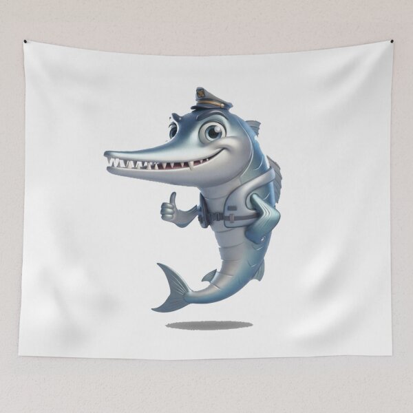Item preview, Captain Fish Character Tee | Triple Vertex designed and sold by TripleVertex-1.