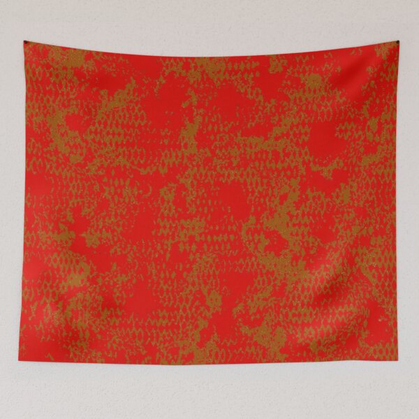 Item preview, Modern Distressed Python Print Pattern | Red & Brown designed and sold by Frohyou.