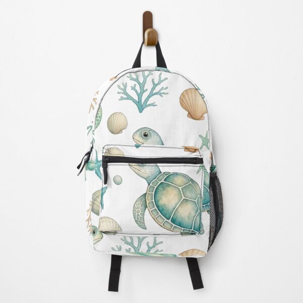 Item preview, Watercolor Sea Turtle & Coral Reef Seamless Pattern designed and sold by Dabis26.
