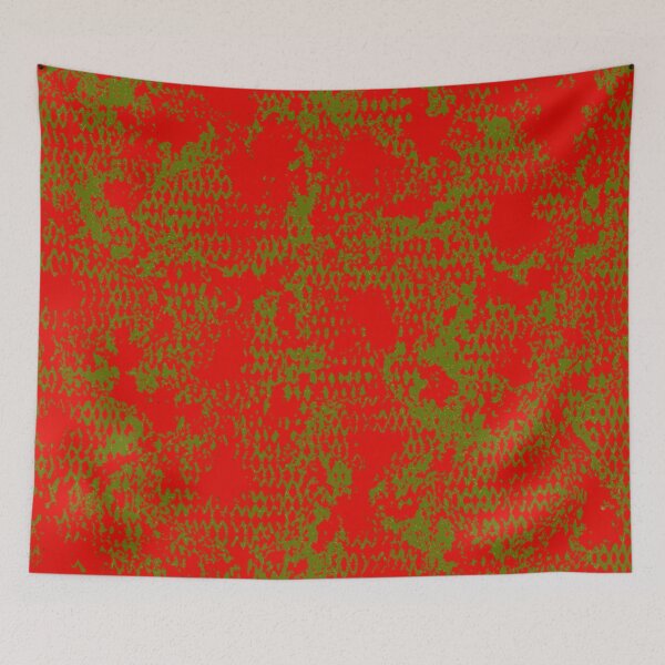 Item preview, Modern Distressed Python Print Pattern | Red & Chartreuse designed and sold by Frohyou.
