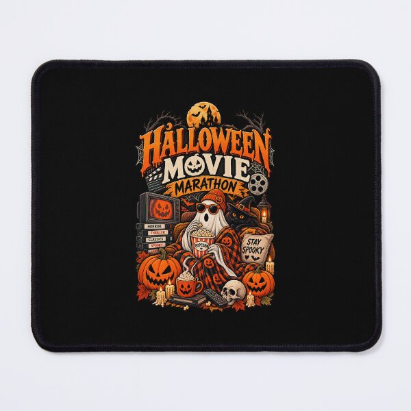 Item preview, Halloween Movie Marathon Cozy Spooky Night Retro Fall Design designed and sold by mocci10.