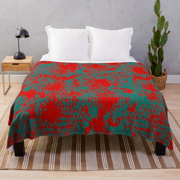 Item preview, Modern Distressed Python Print Pattern | Red & Teal designed and sold by Frohyou.