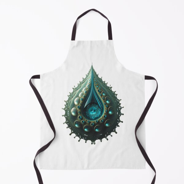 Item preview, Olive Green Fractal Teardrop with Pearls designed and sold by RAGANADesign.