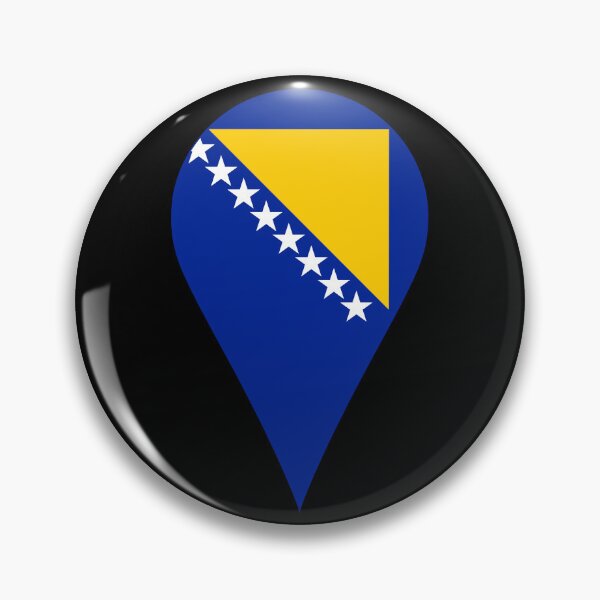 Item preview, Bosnia and Herzegovina Flag Location Pin Map Marker  designed and sold by NTGUILTY.