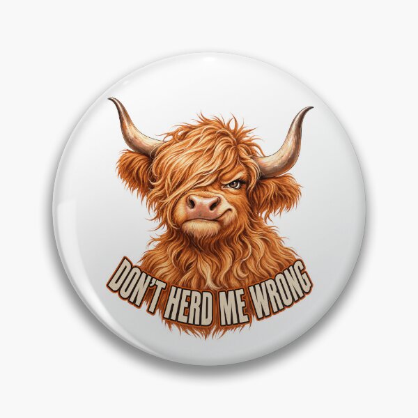 Item preview, Don't Herd Me Wrong Grumpy Fluffy Highland Cow Funny Sarcastic Cattle designed and sold by ZIGLWORKS.