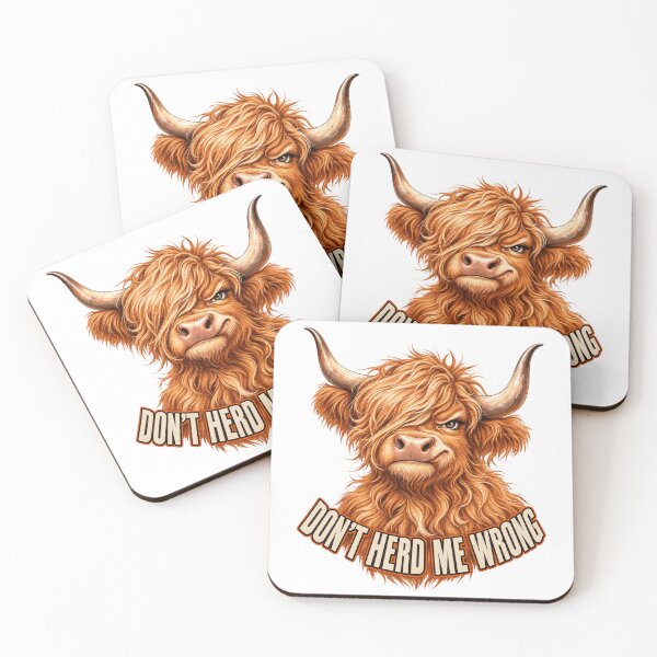 Item preview, Don't Herd Me Wrong Grumpy Fluffy Highland Cow Funny Sarcastic Cattle designed and sold by ZIGLWORKS.