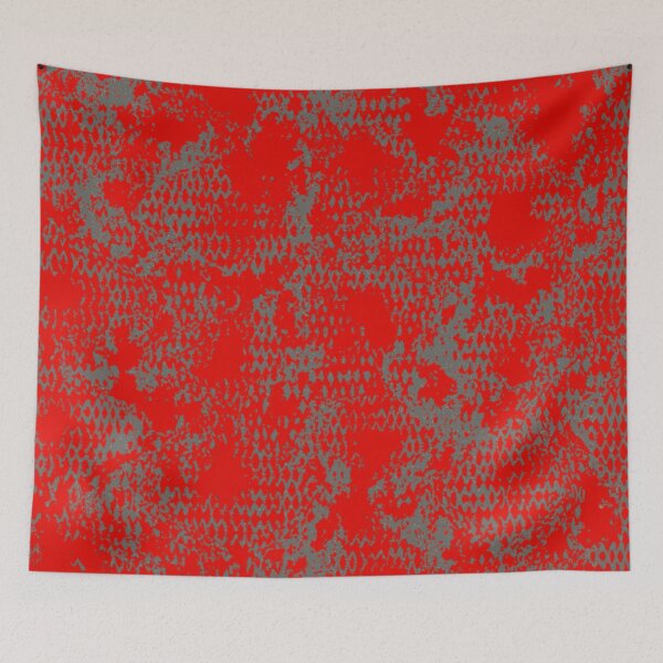 Item preview, Modern Distressed Python Print Pattern | Red & Gray designed and sold by Frohyou.