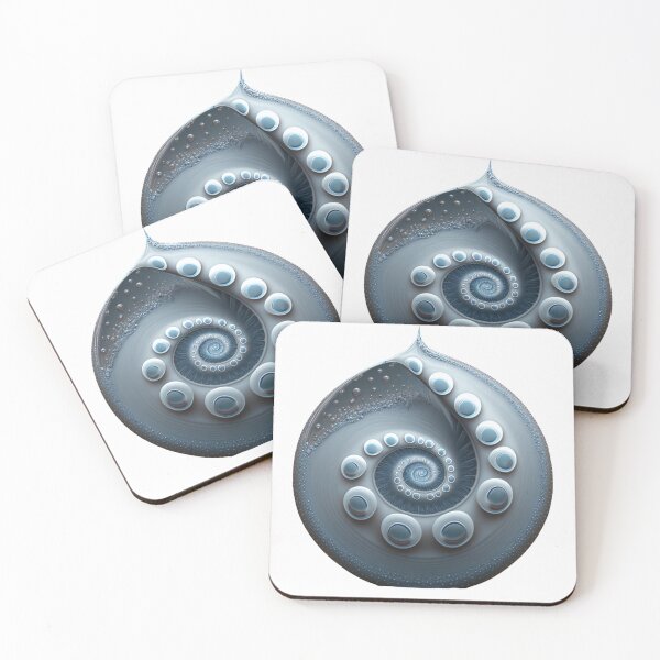 Item preview, Pale Grey Drop with Pearl Spiral designed and sold by RAGANADesign.