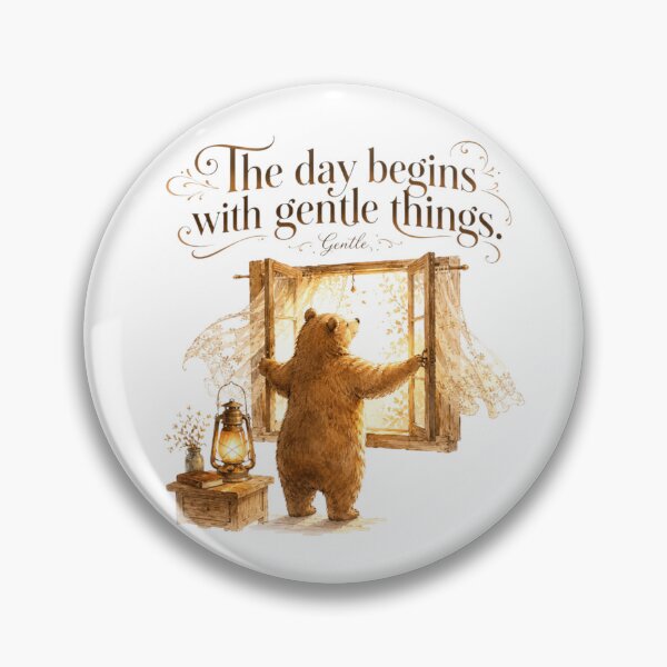 Item preview, The Day Begins With Gentle Things Vintage Bear Cozy Morning designed and sold by AQUILAKREO.