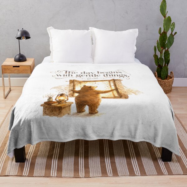 Item preview, The Day Begins With Gentle Things Vintage Bear Cozy Morning designed and sold by AQUILAKREO.