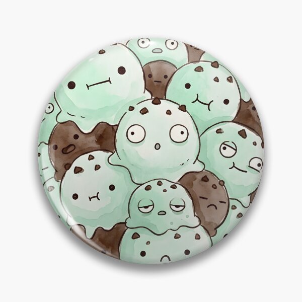 Item preview, Cute Mint Chocolate Chip Kawaii Food Art designed and sold by DuckOddity.