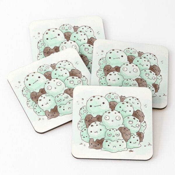 Item preview, Cute Mint Chocolate Chip Kawaii Food Art designed and sold by DuckOddity.