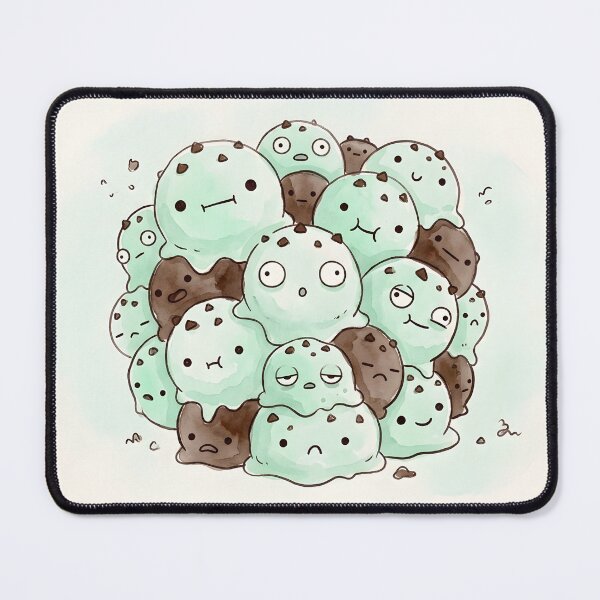 Item preview, Cute Mint Chocolate Chip Kawaii Food Art designed and sold by DuckOddity.