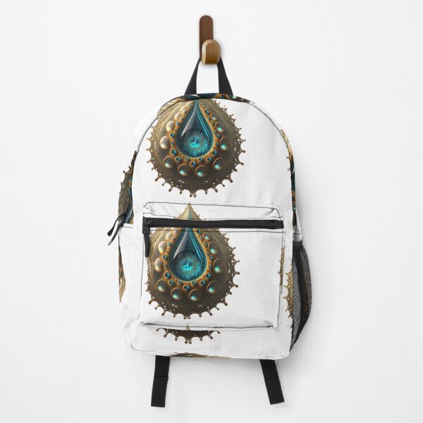 Item preview, Bronze Fractal Teardrop with Turquoise Eye designed and sold by RAGANADesign.