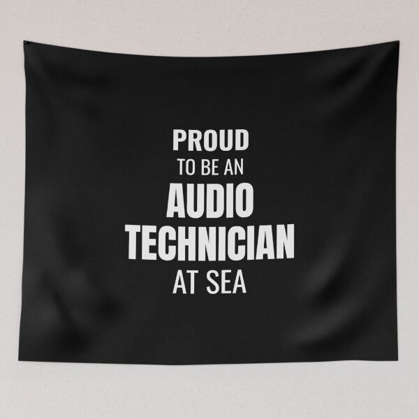 Aperçu de l'œuvre Proud to be an Audio Technician at Sea (Blanc) créée et vendue par ShipCrewNation.