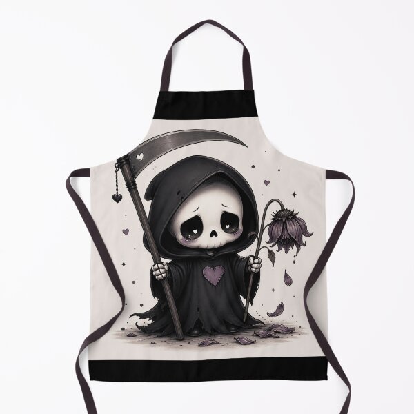 Item preview, Cute Melancholic Grim Reaper with Scythe designed and sold by Porculation452.