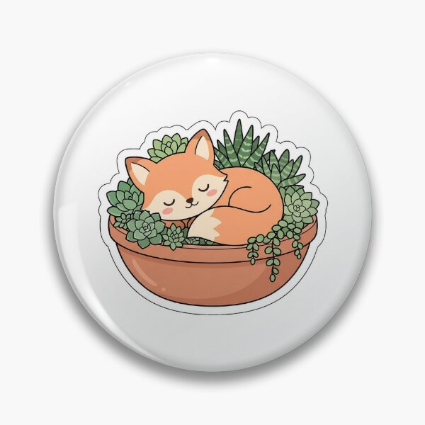 Item preview, Potted Succulent Fox - Cute Botanical Animal Sticker designed and sold by SimpleP.