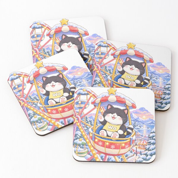 Item preview, Wa Winter Wonderland Ferris Wheel Cat designed and sold by Wawa5656.