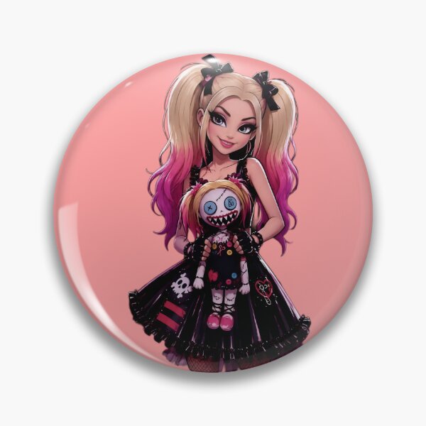Item preview, Creepy Cute Gothic Doll Dark Kawaii designed and sold by PrintopiaHaven.