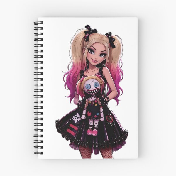 Item preview, Creepy Cute Gothic Doll Dark Kawaii designed and sold by PrintopiaHaven.
