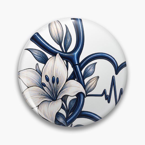 Item preview, Stethoscope Heart Floral Medical Art designed and sold by AhmedAwny7.