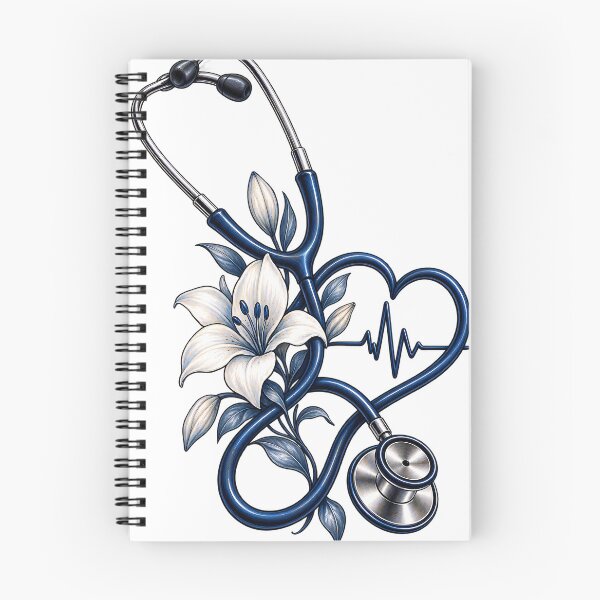 Item preview, Stethoscope Heart Floral Medical Art designed and sold by AhmedAwny7.