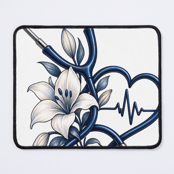 Item preview, Stethoscope Heart Floral Medical Art designed and sold by AhmedAwny7.