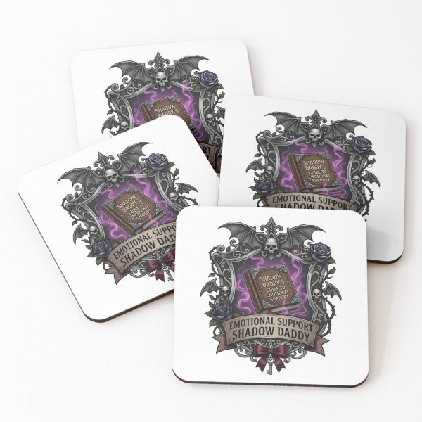 Item preview, Gothic Bookish Sticker: Emotional Support Shadow Daddy Shield designed and sold by AlruanceStudio.
