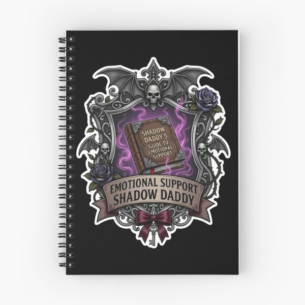Item preview, Gothic Bookish Sticker: Emotional Support Shadow Daddy Shield designed and sold by AlruanceStudio.
