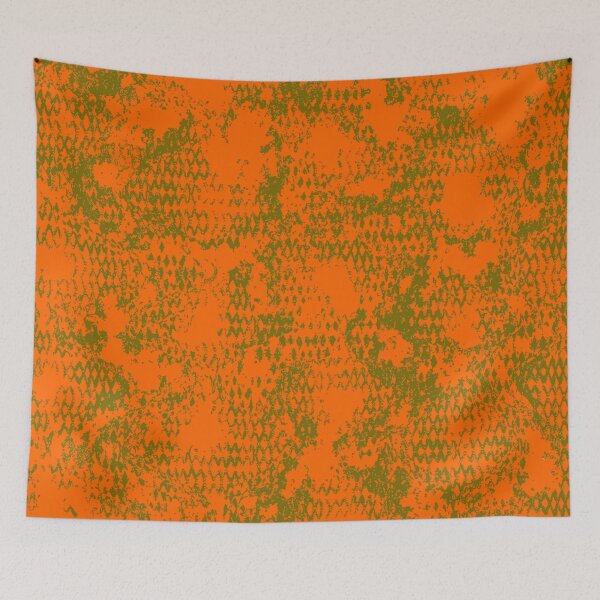 Item preview, Modern Distressed Python Print Pattern | Orange & Yellow designed and sold by Frohyou.