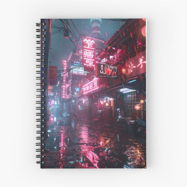 Item preview, Cinematic cyberpunk cityscape: neon lights in the rain designed and sold by Artdavesalzburg.
