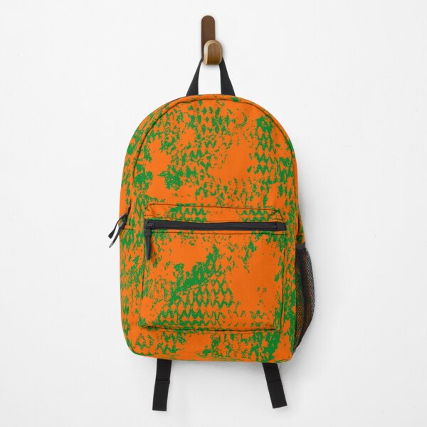 Item preview, Modern Distressed Python Print Pattern | Orange & Green designed and sold by Frohyou.