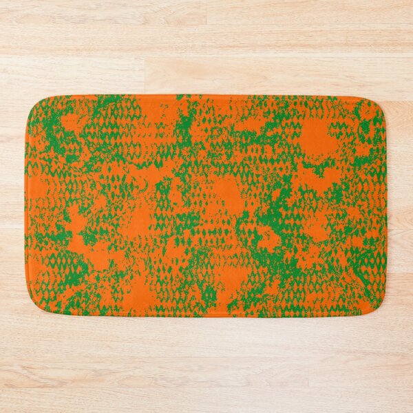 Item preview, Modern Distressed Python Print Pattern | Orange & Green designed and sold by Frohyou.