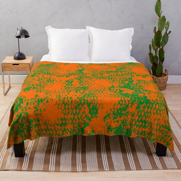 Item preview, Modern Distressed Python Print Pattern | Orange & Green designed and sold by Frohyou.