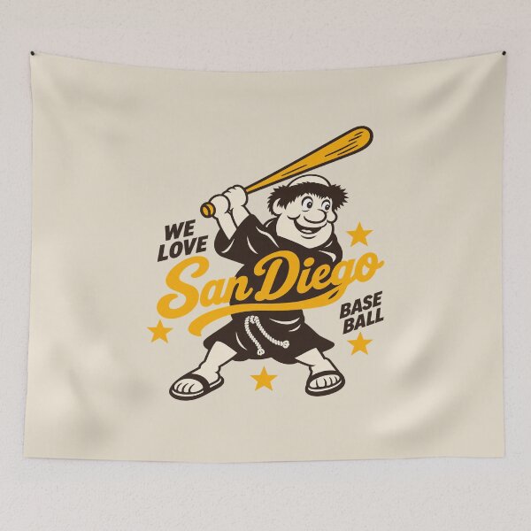 Item preview,  San Diego Friar Baseball Vintage Mascot designed and sold by GhostDawgs.