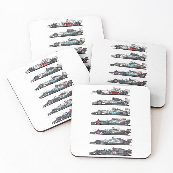 Item preview, Exclusive collage all champions bolides MP4-23 FO 108V 2.4L V8, W05 Hybrid, W06, W08 EQ Power, W09 EQ Power, W10 EQ Power, W11 EQ Power designed and sold by Cars23.