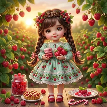 Artwork thumbnail, The Little Raspberry Princess. by JoyNest = "The nest of joy"